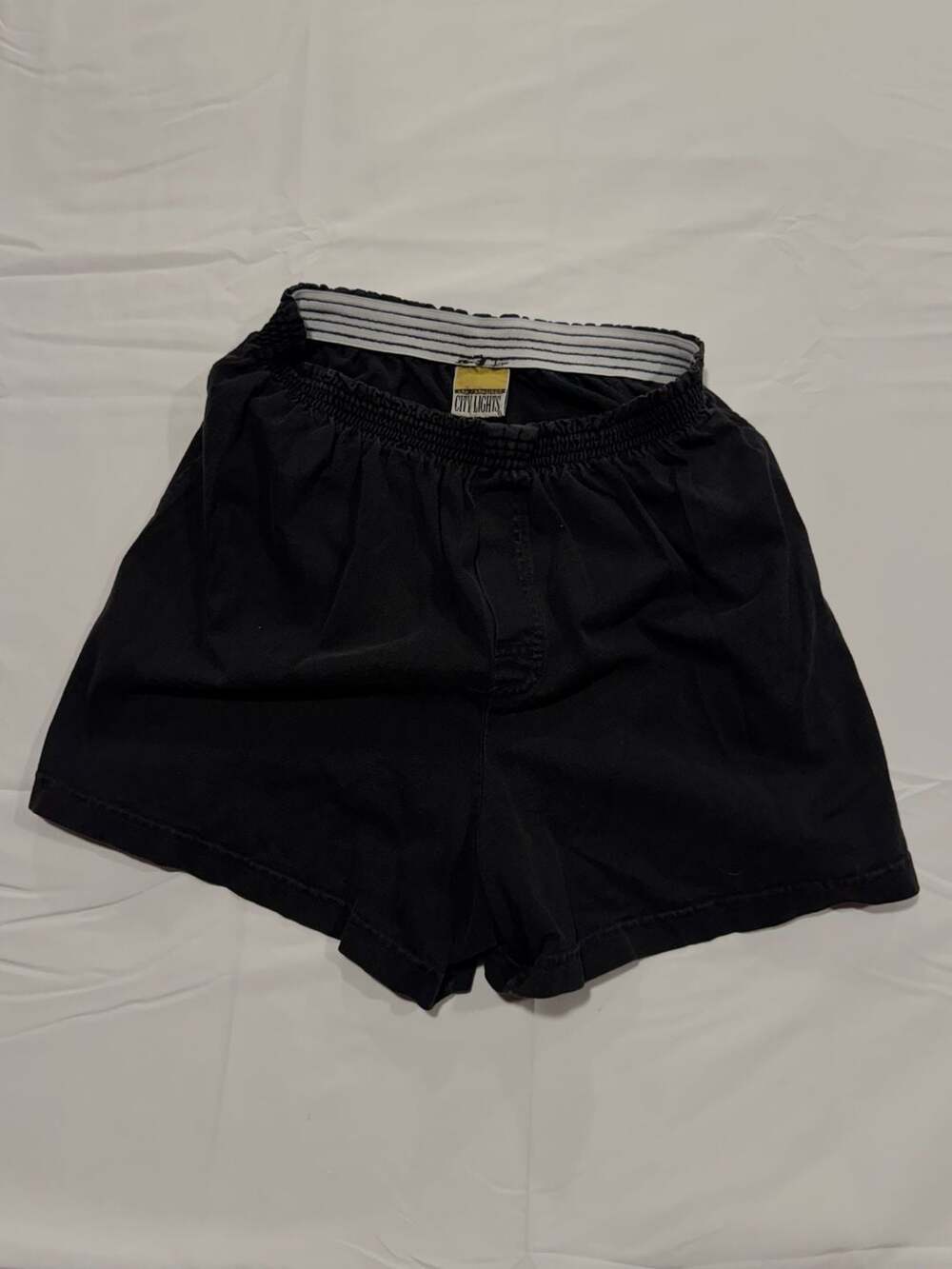 90’s Vintage City Lights San Francisco Black Athletic Shorts